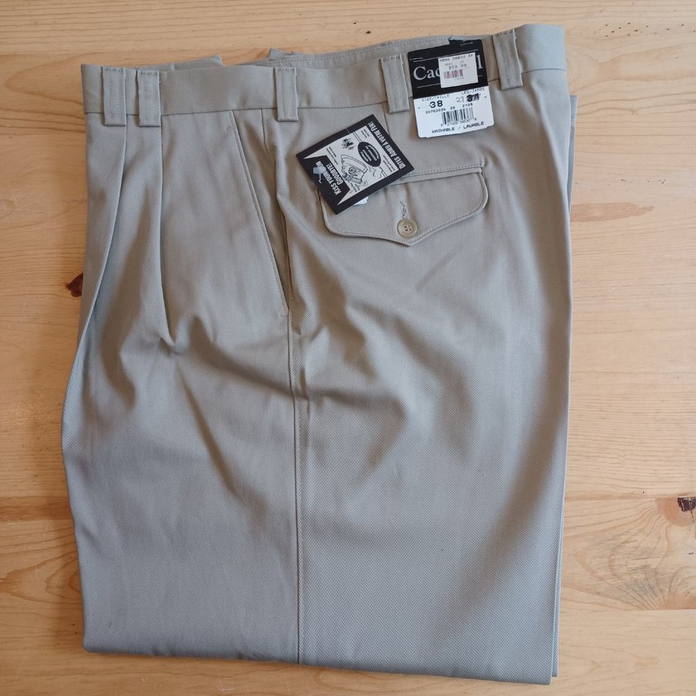 NEW WITH TAGS!  Cacharel Men's Pants - 38 x 27 No Ironing! Washable ( 4346)